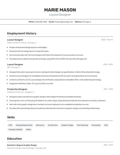 Resume example 2