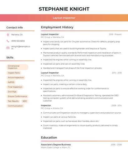 Layout Inspector Resume