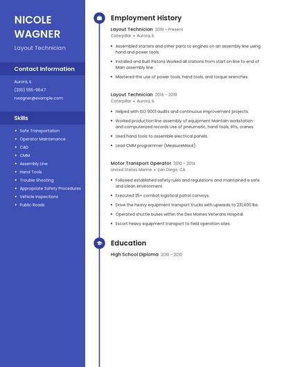 Layout Technician Resume