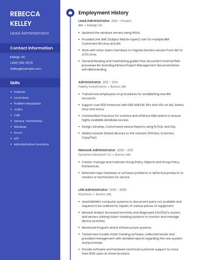 Resume example 5