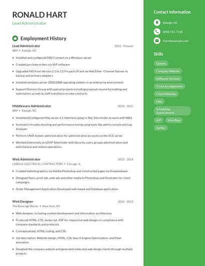 Resume example 4