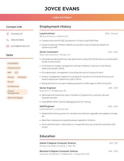 Resume example 3