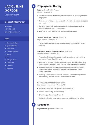 Resume example 4