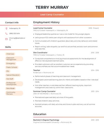 Resume example 3