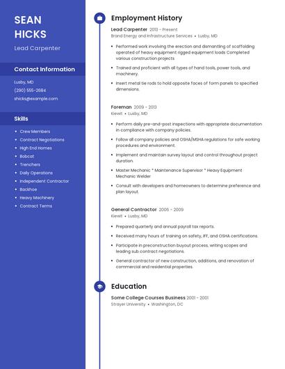 Resume example 4