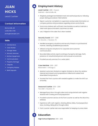 Resume example 5