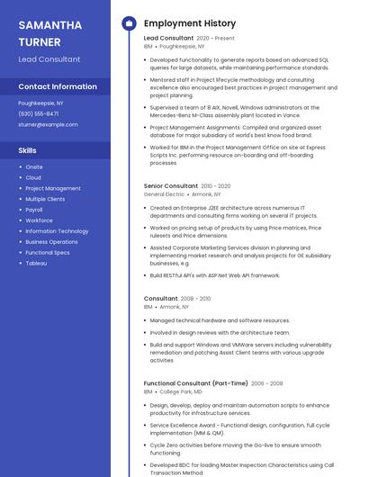 Resume example 5