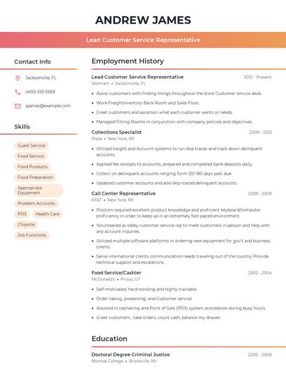 Resume example 3