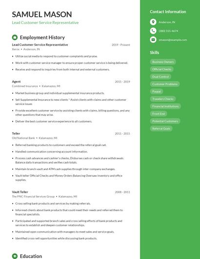 Resume example 4