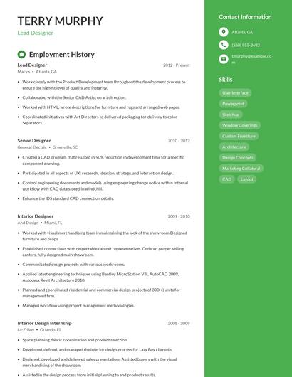 Resume example 5