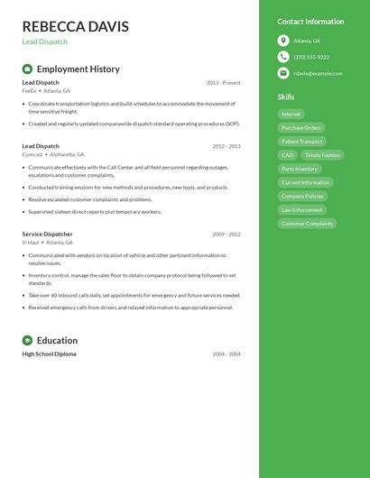 Resume example 4