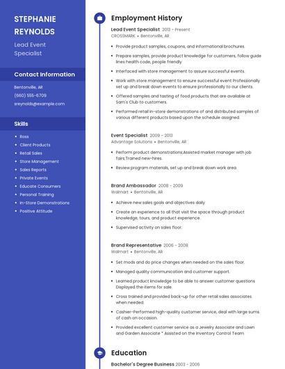 Resume example 5