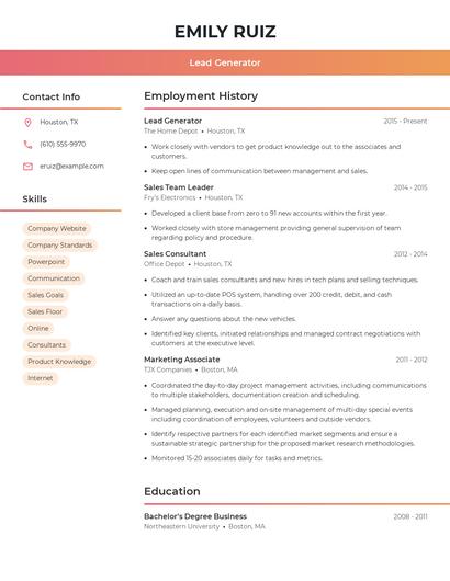 Resume example 3