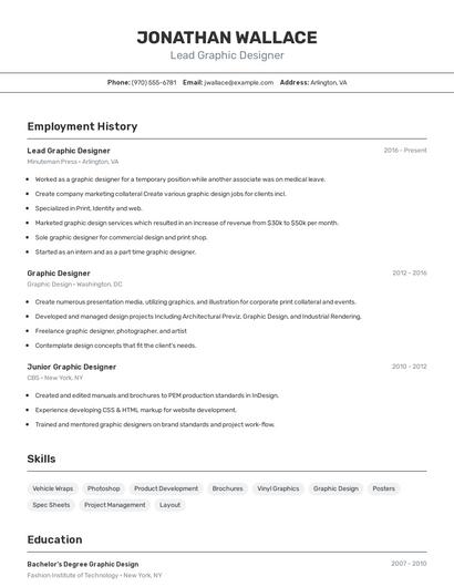 Resume example 2