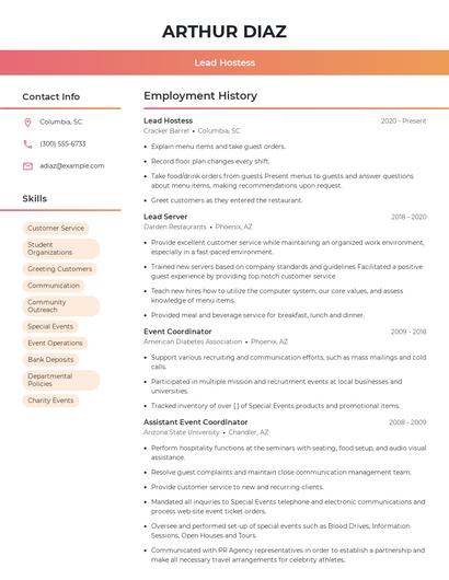 Resume example 3