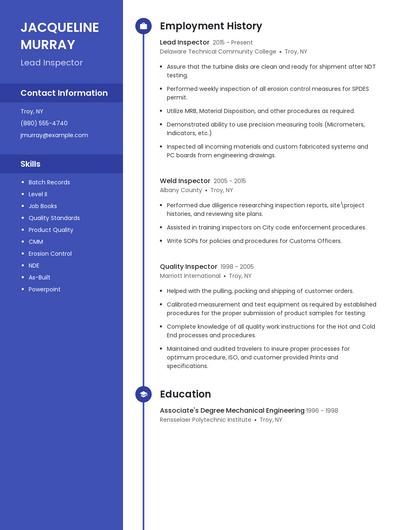 Resume example 4