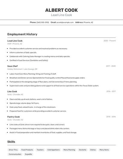Resume example 2