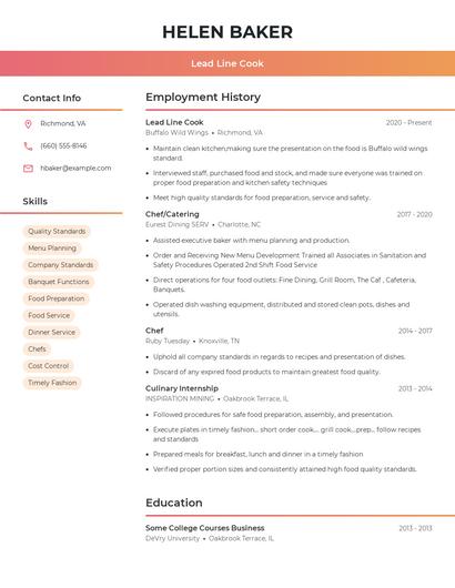 Resume example 3