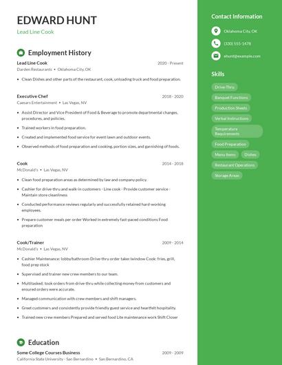 Resume example 4