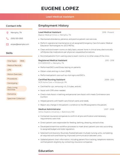 Resume example 3