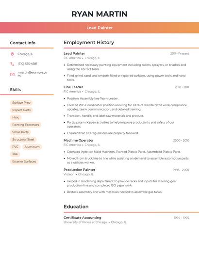 Resume example 3