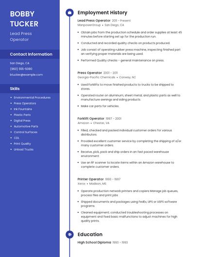 Resume example 5