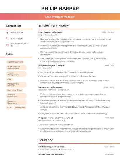 Resume example 3