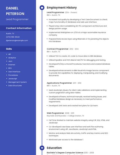Resume example 4
