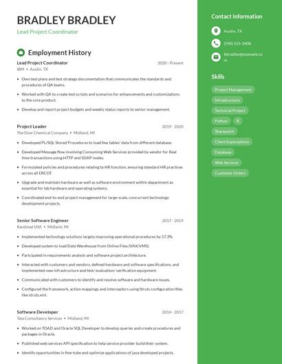 Resume example 4