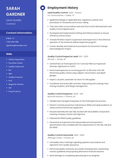 Resume example 4