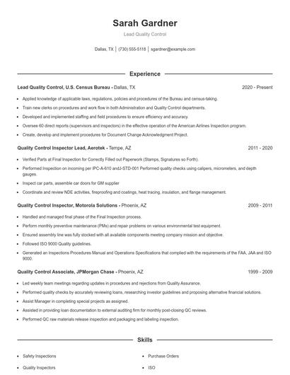 Resume example 1