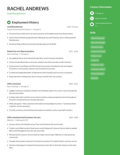 Resume example 5