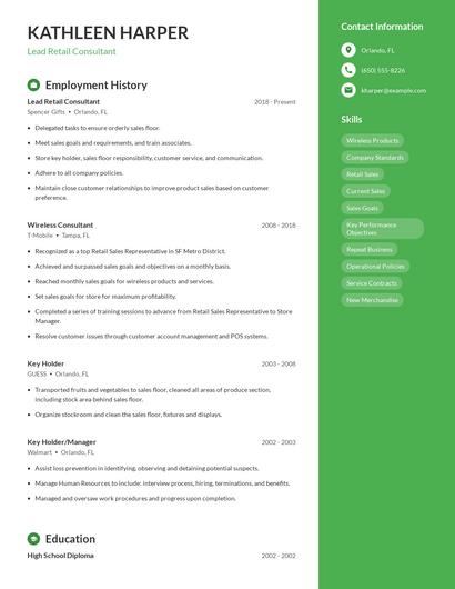 Resume example 5