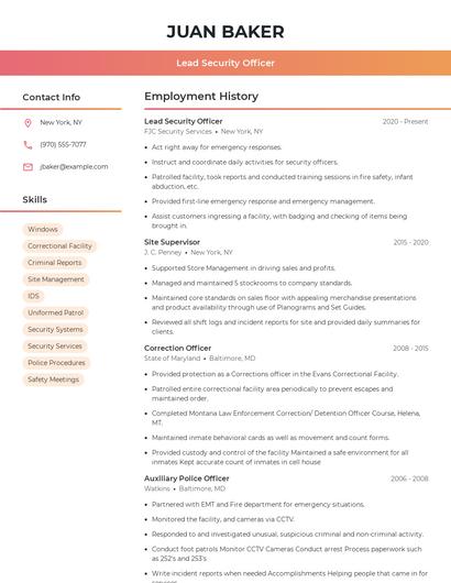 Resume example 3