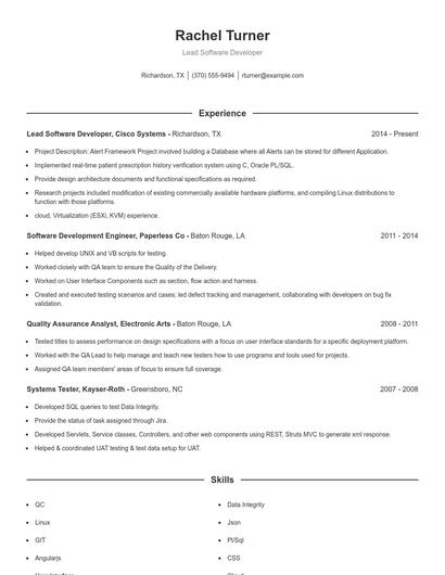 Resume example 1