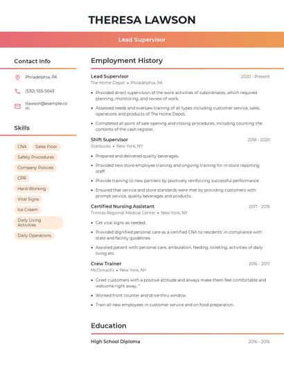 Resume example 3