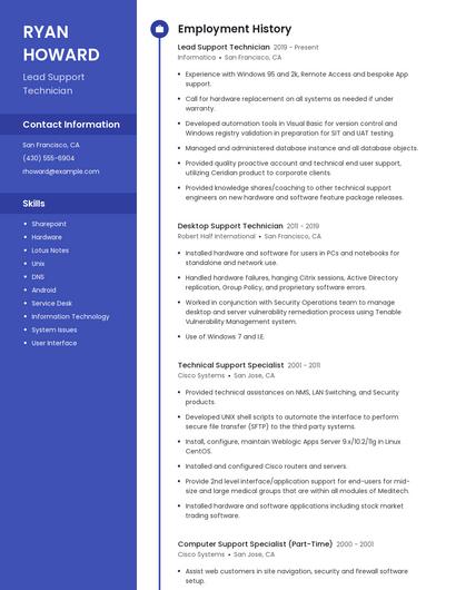 Resume example 5