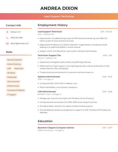 Resume example 3