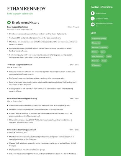 Resume example 4