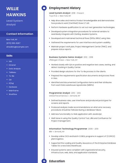 Resume example 4