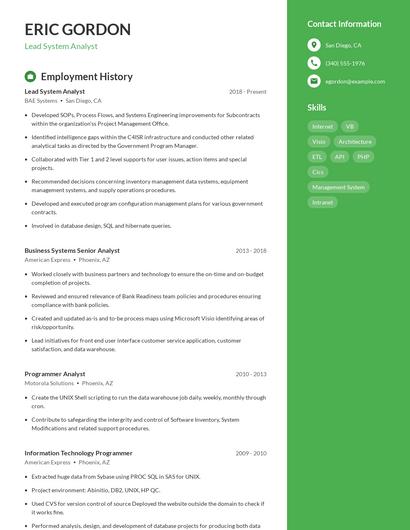 Resume example 5