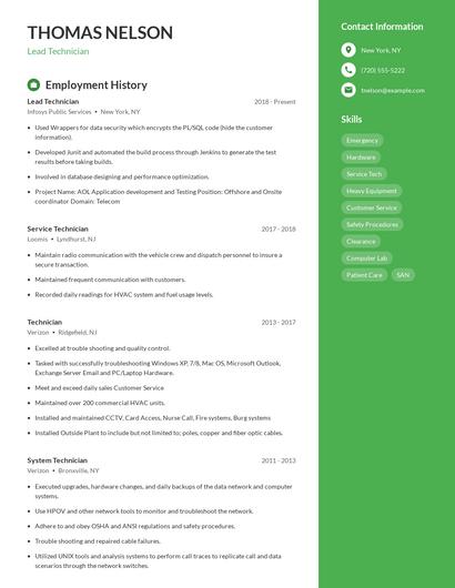 Resume example 4