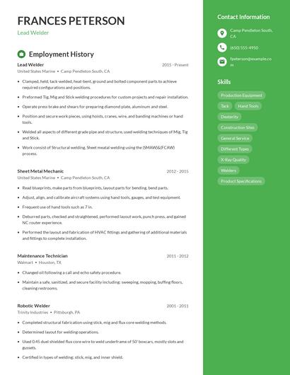 Resume example 4