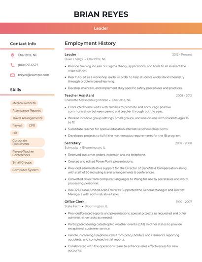 Resume example 3