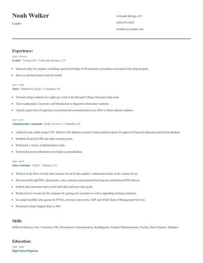 Leader Resume