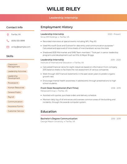 Resume example 3