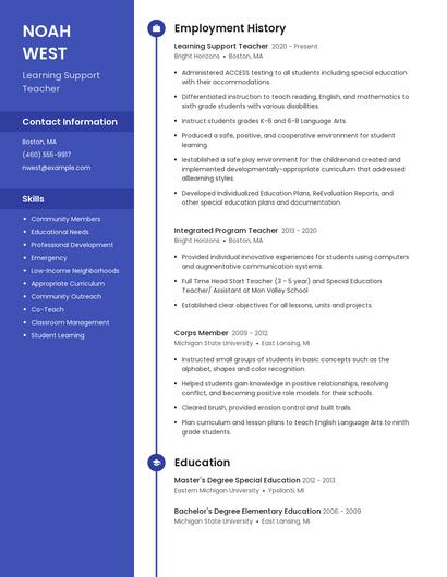 Resume example 5