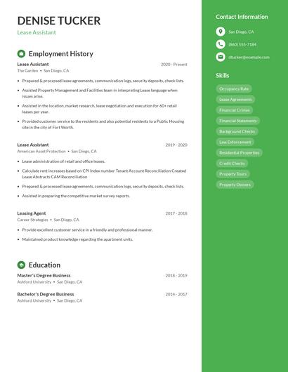 Resume example 5