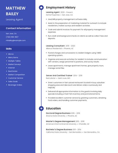 Resume example 4