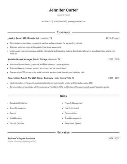 Resume example 1